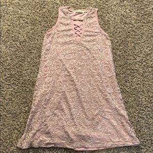 pink lace dress